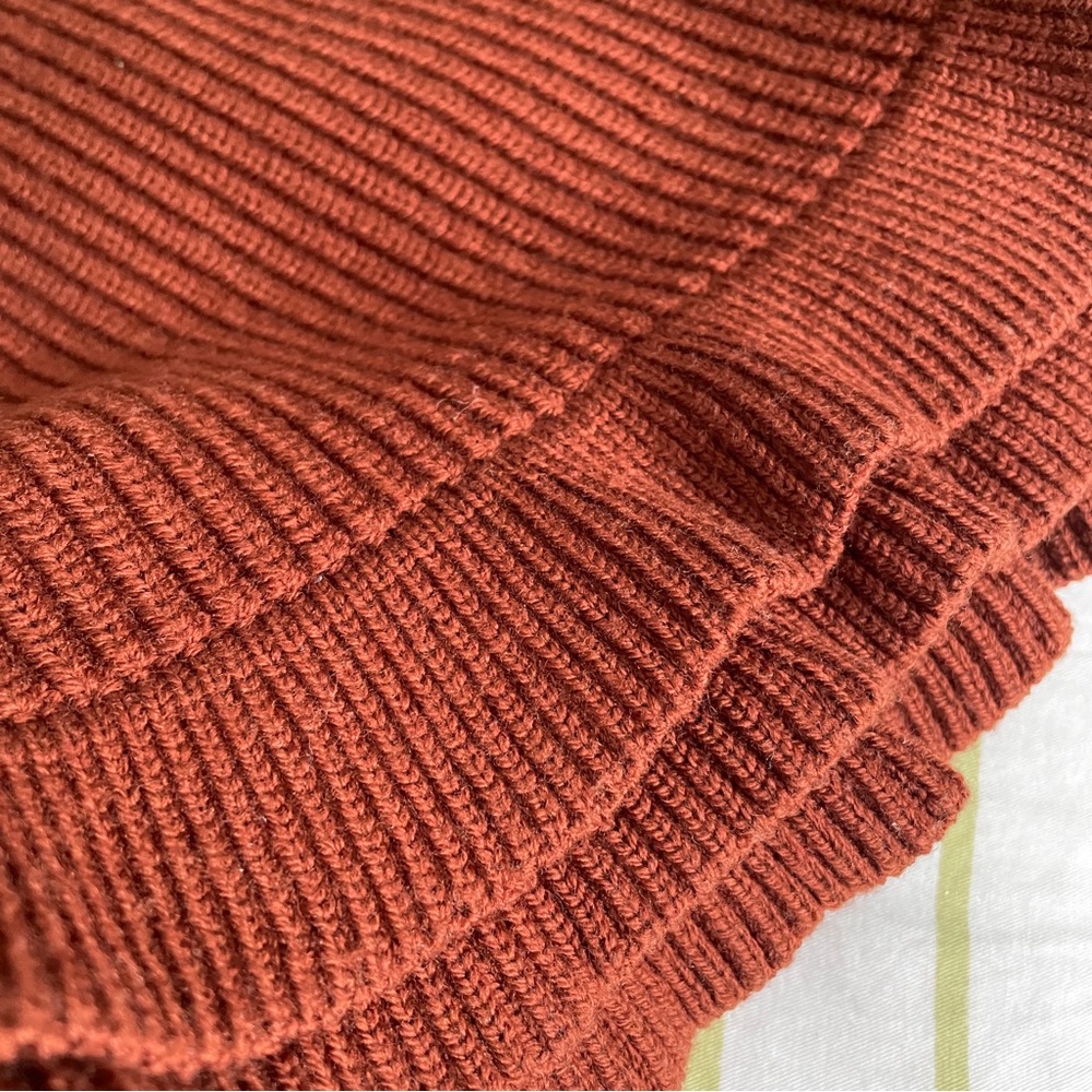 Wilfred/Aritzia Rust Ruffled Sweater - Picture 4 of 4